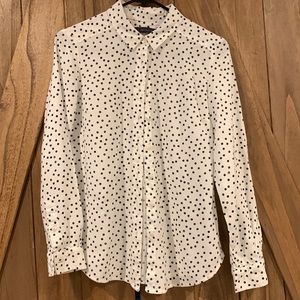 M and S collection white with black pattern blouse